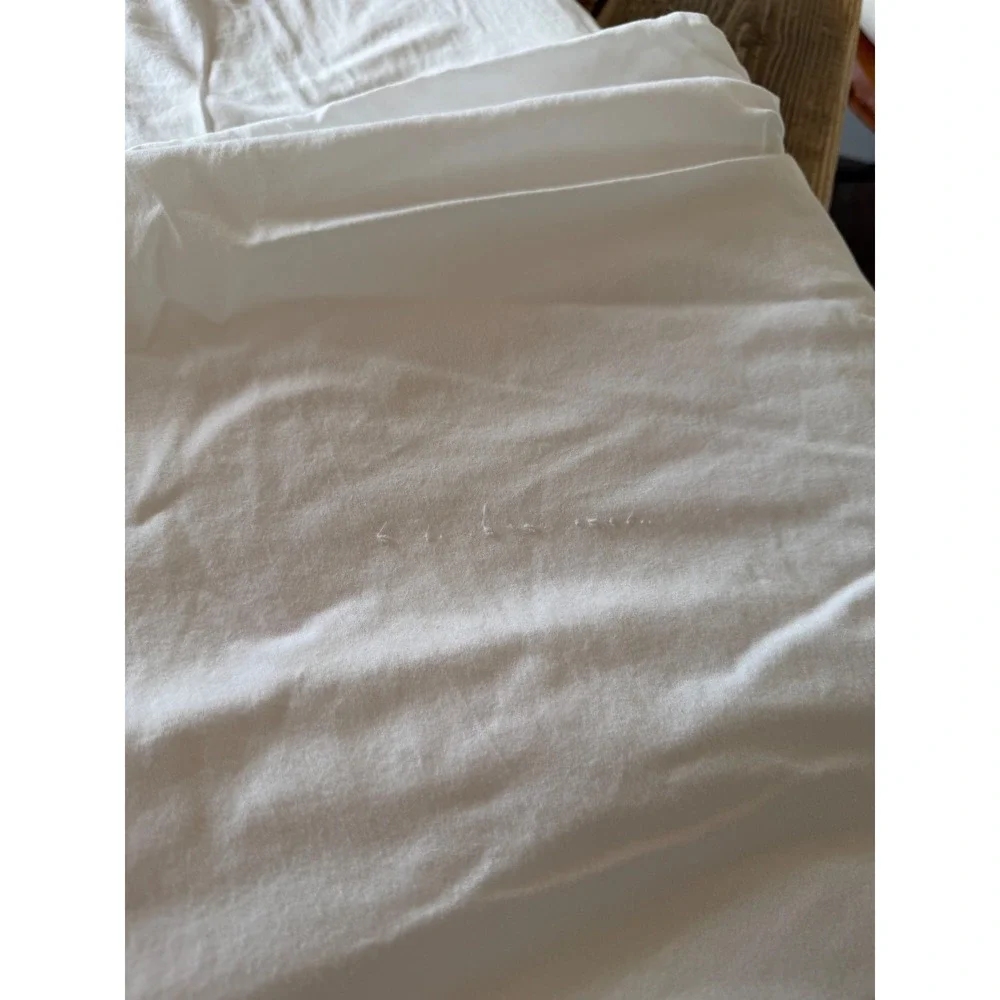 Design Within Reach Duvet Cover Full/Queen White Cotton Sateen Made in Italy
